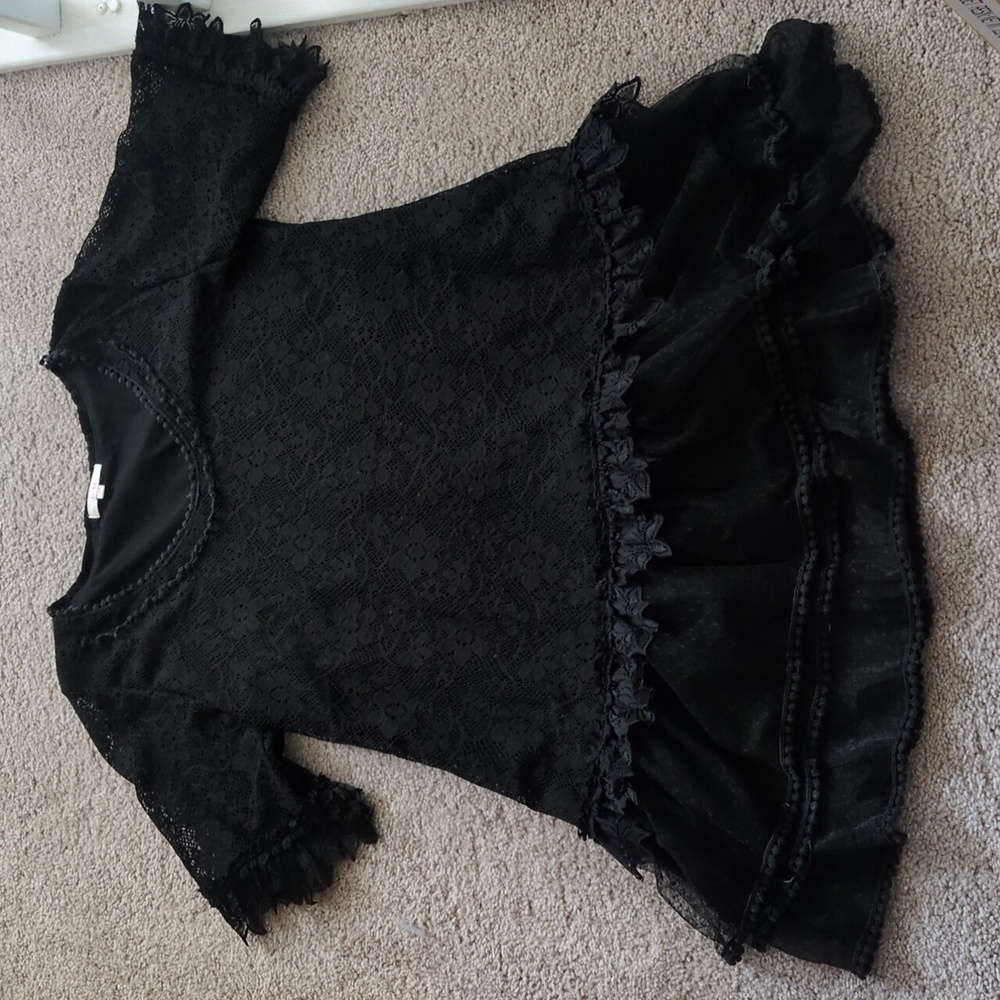Black lace tunic/short dress